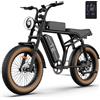 URLIFE T2 Bicicletta Elettrica Urbana per Adulti, Bici Elettrica da Pendolare con Pneumatici Fat da 20*4 Pollici