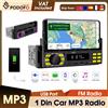 podofo Autoradio Podofo 1DIN FM stereo 12V con Bluetooth, porta Type-C, USB/SD/AUX-IN e supporto per cellulare