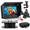 Jugacool Telecamera Subacquea per la Ricerca di Pesci 1080P HD con Schermo LCD da 4,3 Pollici, Batteria da 8000mAh, Strumento Portatile per la Pesca con Visione Notturna