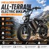Headeer BK20 bicicletta elettrica fuoristrada, batteria 48V 20Ah, motore 750W, autonomia 100KM, ruote 20" larghe, bicicletta elettrica da montagna per adulti, e-bike tutto-terreno