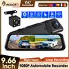 Podofo Dash Cam 9.66'' 1080P a Doppia Lente, Registratore Video per Auto Multilingue con Telecamera Posteriore 480P 150° ° Ampio angolo di visione