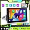 podofo Autoradio Podofo 1 Din 9'' con Carplay Wireless, Android Auto, Navigazione GPS, Mirror Link, Lettore Multimediale Universale per Auto, BT, FM, USB