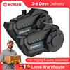 moman 【STOCK UE】Interfono Bluetooth 5.1 Moman per Casco, Comunicazione Wireless 1000M, Interfono Moto