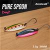 ALLBLUE Pure Spoon 3.5g Esca Metallica per la Pesca a Trota in Torrente, Spinner per Acqua Dolce, Attrezzatura da Pesca
