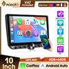 Podofo Autoradio Universale 2din 4+64G con Carplay Wireless, Android Auto, Mirror Link, GPS, WIFI, Multimedia Intelligente, BT, FM/RDS, USB