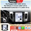 HIZPO Autoradio Android Hizpo Stile Tesla con Carplay per Citroen C-Crosser, Peugeot 4007, Mitsubishi Outlander XL 2 (2005-2011)