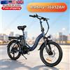 SAMEBIKE Bicicletta Elettrica Pieghevole CY20 con Motore 250W, Batteria al Litio Rimovibile 36V12AH, 7 Velocità, Pneumatici da 20 Pollici, Bici Elettrica per Adulti e Neve