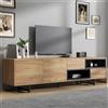 NONE Mobile TV in Legno Colorato 173×38×48cm, Mobiletto TV con Spazio Aperto e Scomparti a Scaletta per TV fino a 70 Pollici