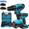 DWiusty Trapano Avvitatore a Percussione a Batteria DWiusty 28V, Elettrico Ricaricabile ad Alta Potenza con Batteria al Litio, 1350 giri/min, Cacciavite Multifunzione