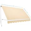 Sangiorgio - Tenda da Sole a Caduta 400x300 cm con Braccio Avvolgibile e Braccetti Ferma Tenda - ideale Per Balcone e Terrazzo - Colore Beige