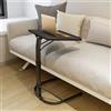 NONE Tavolino pieghevole per computer portatile, regolabile in altezza e inclinazione, leggero e portatile, per letto, divano, esterno, colore: nero, dimensioni: 43x43x63/70/76 cm