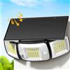 intelamp Lampada Solare da Esterno Intelamp di Alta Qualità, Lunga Durata, Batteria 4000mAh, Ricarica 4H, Illuminazione per Tutta la Notte con Due Sensori di Movimento, 1200LM Luminosa, IP65, Lampada da Parete