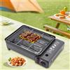 NONE Fornello a Gas Butano Portatile per Campeggio e Barbecue con Griglia, Vassoio e Custodia per Viaggi e Trekking 0.25-0.3MPa