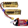 DXF Batteria Lipo DXF 3S 8000mAh 11.4V 4S 1550mAh 150C con Connettore EC5 XT90 e Custodia Rigida per Auto RC, Buggy, Truggy, Auto Fuoristrada, UAV, RACING