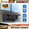 podofo Telecamera Wireless Magnetica per Auto Podofo con Pannello Solare, 720P HD, Visione Notturna a Infrarossi, Impermeabile IP67, DVR Anteriore e Posteriore