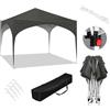 WOLTU Gazebo da Giardino Impermeabile Pieghevole 3x3m, Tenda per Feste Pop-Up con Tetto Semicircolare per Mercato all'Aperto