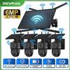 INQMEGA Router Solare WiFi 4G SHIWOJIA 10W con Copertura WiFi di 500M, Slot per Scheda SIM + 4 Telecamere PTZ Solari WiFi Dual