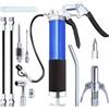 NONE Kit Ingrassatore Manuale 8000 PSI con Impugnatura a Pistola, Accoppiatore ad Alta Pressione, 400CC per Iniezione di Olio e Grasso, Strumenti di Riparazione per Auto, SUV, Camion