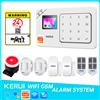 KERUI Sistema di Allarme GSM KERUI, Pannello di Allarme Domestico WiFi con Batteria Integrata, Kit di Allarme di Sicurezza Wireless 433MHz per Casa, Compatibile con Tuya Smart W181