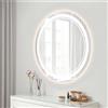 NONE NUOVO Specchio da Bagno Rotondo a LED, Interruttore Touch, 3000K-6000K, Dimmerabile, 3 Colori di Luce, Funzione Memoria, Antiappannamento, per Bagno, Hotel