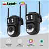 WONSDAR 1/2 pezzi Telecamera IP WiFi 2.4Ghz&5Ghz Telecamera di Sicurezza Esterna con Tracciamento Automatico Visione Notturna Intelligente CCTV ICSee
