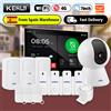 KERUI Kit Sistema di Allarme Domestico KERUI WiFi+4G con Schermo Touch da 7 Pollici, Allarme Antifurto FSK/ASK, Protezione di Sicurezza Compatibile con Sensore Tuya 433MHZ