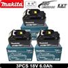 Makita Batteria al Litio Originale Makita 6Ah per Makita 18V, Compatibile con BL1860B BL1840 BL1830B BL1850B BL1850 BL1860 BL1815, Batteria Sostitutiva