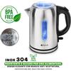 MULIN (欧盟) MULIN Bollitore Elettrico in Acciaio Inox, 1.7L, 2200W Ebollizione Rapida, Base Girevole a 360° Spegnimento Automatico, Filtro Anticalcare, Senza BPA Indicatore Acqua, Ideale per Tè e Caffè
