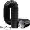 NONE Tubo di scarico in PVC nero Aygrochy da 100 mm, 6 metri, con 2 raccordi per condizionatore d'aria mobile e asciugatrice