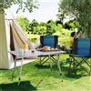 WOLTU Tavolo da campeggio pieghevole in alluminio con borsa per il trasporto 120x68,5 cm Tavolo da giardino da viaggio ad altezza regolabile per 4-6 persone