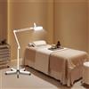 Bymaocar Lampada da Terra con Lente d'Ingrandimento 8X, 24W, 120 LED, con Ruote per Salone di Bellezza, Tatuaggi, Lettura, Artigianato, Cucito e Lavori di Precisione