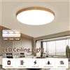Lampada da Soffitto LED Moderna Circolare con Effetto Legno di Noce, Illuminazione per Camera da Letto, Cucina, Soggiorno, Luce Decorativa per Interni 220V