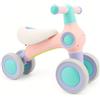 NONE Bicicletta Senza Pedali per Bambini di 1 Anno, Bici per Bambini 12-36 Mesi, Sedile Regolabile, Bicicletta a 4 Ruote Senza Pedali per Neonati