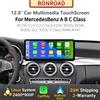 BONROAD Schermo Touch Screen Wireless CarPlay Android Auto Linux da 10,25/12,3 pollici per Mercedes Benz Classe A GLA CLA W176 X156 C117 Classe B W246 Classe C W205 GLC X253 V W447 Lettore