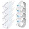 SANPRIO Confezione da 4/3/2/1 Caricabatterie Rapido per iPhone 14 13 12 11, Adattatore USB C da 20W con Cavo da 2m per iPhone XS iPad