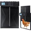 HGTUGO Porta Automatica Impermeabile per Pollaio con Timer Intelligente, Apriporta Elettrico in Alluminio a Batteria per Allevamento di Polli