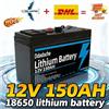 Batteria al Litio 12V 150Ah LiFePO4 con Oltre 4000 Cicli Profondi, BMS Integrato, Durata 10 Anni, per UPS, Ecoscandaglio per Kayak, Pannello Solare, Radio