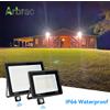 Arbrac Faro da Esterno con Sensore di Movimento PIR 200W 50W 20W Luce Calda/Fredda, Proiettore Impermeabile per Giardino e Hotel
