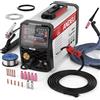 ANDELI Saldatrice ANDELI MIG 205A 6 IN 1 MIG TIG Stick per Alluminio, con o senza Gas, Semi-Automatica, Supporto per Torcia a Bobina per Saldatura Domestica