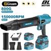 Gisam Soffiatore Elettrico Senza Fili Gisam con Ventola Turbo Brushless, Strumento Portatile per Soffiare Polvere Compatibile con Batteria Makita 18V