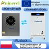 ANENJI Batteria LiFePO4 Aninerel 48V 314Ah 15Kwh con BMS integrato, 6000 cicli, Inverter Solare Ibrido 11KW 48V, Display LCD a Colori, MPPT 160A, WIFI
