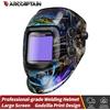 ARCCAPTAIN Casco da saldatura ARCCAPTAIN con oscuramento automatico 1/1/1/1 per TIG MIG ARC, ampio campo visivo, True Color, 4 sensori di arco, maschera per saldatori