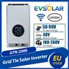 NONE Inverter Solare EVSOLAR 2000W Grid Tie, Uscita Batteria DC 48V 55V-90V, Ingresso Pannelli Fotovoltaici, Uscita AC 220V 180-260V con Limitatore LCD