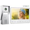 TMEZON Videocitofono TMEZON a 4 fili, citofono con campanello, videocitofono con telecamera, display a colori da 7 pollici, 120 ° Telecamera a visione panoramica