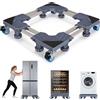 Rbefeuly Supporto Regolabile per Lavatrice e Frigorifero, Base Mobile con Ruote per Bagno, Cucina e Lavanderia