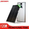 JINGYANGPV Pannello Solare Rigido in Vetro PT ad Alta Efficienza 120W, Impermeabile IP68, Cella Solare Monocristallina 12BB per Camper, Yacht, Campeggio, Attività all'Aperto