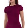 NCLAGEN Camicia sportiva da donna Fitness Impact Top a maniche corte per allenamento in palestra, camicetta da yoga, maglietta da corsa traspirante ad asciugatura rapida, top versatile