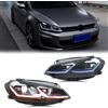 xunder Fari a LED per Volkswagen VW Golf 7.5 MK7.5 VII TSI TDI 2018-2021 con Linea Blu DRL Gruppo Luci Anteriori [Non compatibile con GTI/GTD/R]