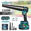 YOFIDRA Soffiatore Elettrico Brushless 2-in-1 Turbo e Aspirapolvere 1000Pa, Strumento per Soffiare Foglie e Polvere, Compatibile con Batteria Makita 21V