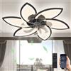 Yopyuenn Ventilatore da soffitto a LED con luce, plafoniera con ventilatore, ventilatore da soffitto silenzioso e reversibile